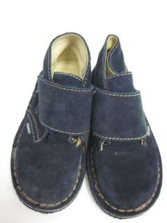 PRIMIGI Boys Navy Blue Suede Velcro Booties Shoes Sz 26  
