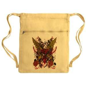  Messenger Bag Sack Pack Yellow Heart Wings Everything 