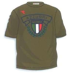  DIADORA Azzurri Crest Short Sleeve Tee   Size M Sports 