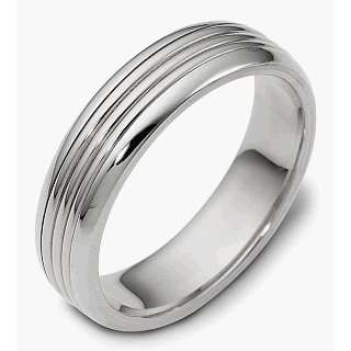  6mm Custom Design Platinum Comfort Fit Wedding Band Ring 