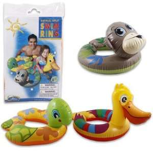  Kids Animal Split Swim Ring   Green Turtle Toys & Games