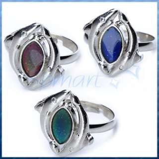   CHANGEABLE 2Dolphins Twisted Emotion Feeling Mood Band Ring  