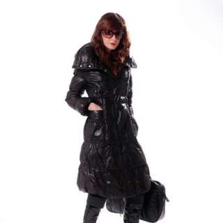Bosideng Womens Genuine Fur Hooded Down Parka Coat Outwear Jacket Long 