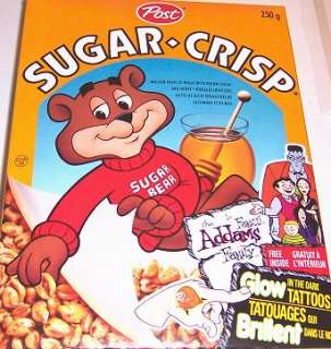 This is for a 1992 Post Sugar Crisp Canada Cereal Box. Box is 