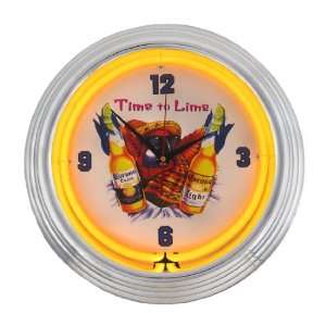  Corona `Time to Lime` Neon Wall Clock