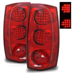    07 11 Chevy Surburban Red/Clear LED Tail Lights Automotive