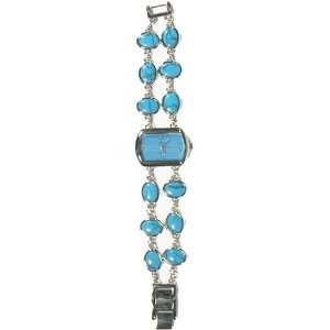  LOUIS ARDEN Turquoise Stone Bracelet Watch, One Size, Turquoise 