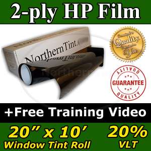 Ply HP Window Tint Roll w/training video 20x10 20%  