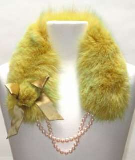  Luxurious Fox Fur Collar Lemon Lime Clothing