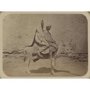  Turkic people,transportation,donkey,boy,woman,c1865