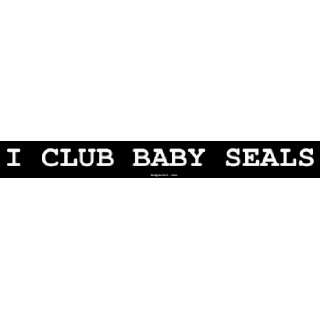  I CLUB BABY SEALS MINIATURE Sticker Automotive