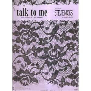  Sheet Music Talk To Me Stevie Nicks 10 