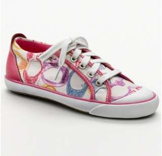  Coach Womens Barrett Poppy Sneakers (Pink Multi) Shoes