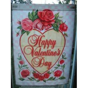  Large Porch Flag    Valentines Day Heart Patio, Lawn 