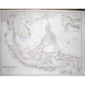  BLACKS MAP 1890 SUMATRA PAPUA GUINEA BORNEO CELEBES