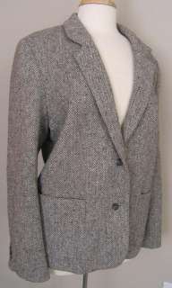 Donegal Hourihan Tweed Jacket Gray Vtg 18 Ireland  