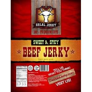 Halal Beef Jerky   Sweet & Spicy Flavor 3 Oz Bag  Grocery 