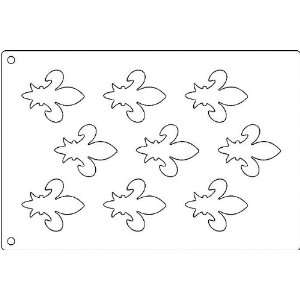 Tuile Template, Fleur de Lys, 2 3/4 x 3 1/4 Each. Overall Sheet 10.5 