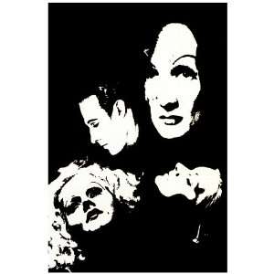 11x 14 Poster. Black & White starring faces poster. Decor with 
