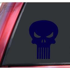  Punisher Skull Vinyl Decal Sticker   Dark Blue Automotive