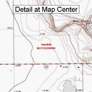  USGS Topographic Quadrangle Map   Sandhill, Texas (Folded 