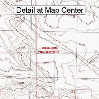  USGS Topographic Quadrangle Map   Indian Butte, Idaho 