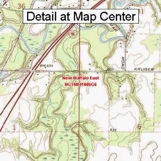 USGS Topographic Quadrangle Map   New Buffalo East, Michigan (Folded 