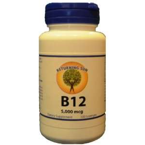 Vitamin B12   Returning Suns Vitamin B12 Supplement, 5,000 mcg, 100 