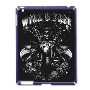  iPad 2 Case Royal Blue of Wild And Free Skeleton Biker And 