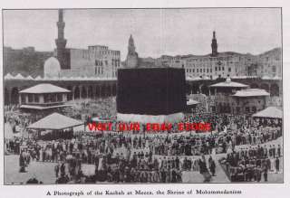 1908 Kaaba Mecca Shrine Saudi Arabia Antique Old Print  