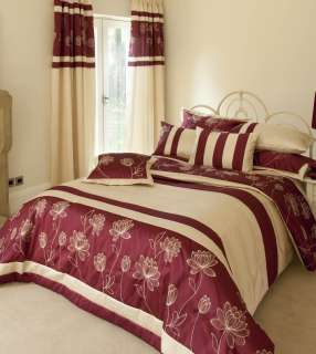 Luxury Tulipa Burgundy King Size Bedspread Set ,Quilted 3PC ,  