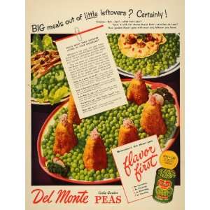  1946 Ad Del Monte Canned Peas Early Garden Chicken Fish 