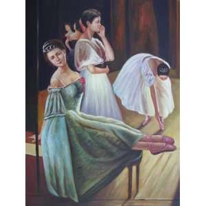  24X36 inch Ballerina Figure Art Oil Painting Ballet 