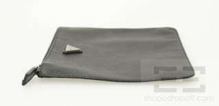 Prada Black Saffiano Leather Zip Pouch  
