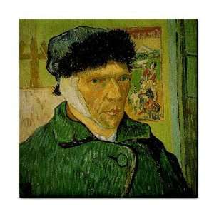  Bandaged Ear By Vincent Van Gogh Tile Trivet Everything 