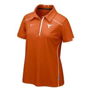   Longhorns Womens Orange Nike Kick Off Polo Shirt