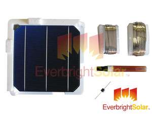 110 Grade B 6x6 Mono Solar Cell DIY Panel Kit Wire Flux  