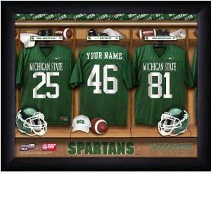   State Spartans Personalized Locker Room Print