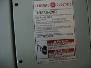 GE TMMR6420R Mini Mod III 4 Socket Electric Meter 600 AMP Load Center 