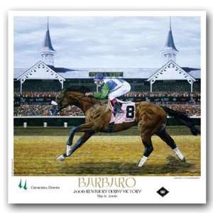 Barbaro Winning the Kentucky Derby Print by Yarberry 