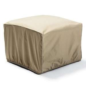  Ottoman Cover   Large, Stone/Cream Piping   Frontgate 