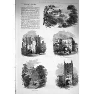  1875 Alnwick Castle Barbican Clock Tower Bond Gate