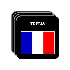 France   TRELLY Set of 4 Mini Mousepad Coasters 