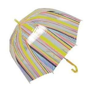  Manual Umbrella stick bubble multi stripe with deeply 