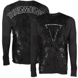 Throwdown Charcoal Monsoon Thermal Premium Long Sleeve T shirt (Medium 