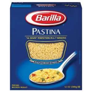 Barilla Pastina Pasta 12 oz (Pack of 16)  Grocery 