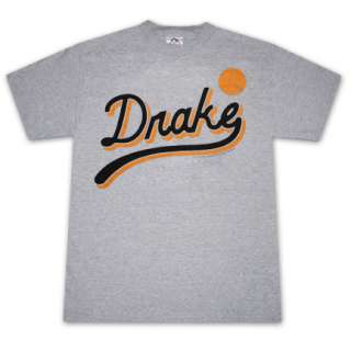 Aubrey Drake Graham Basketball Heather Grey Graphic Tee Shirt  