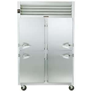 Traulsen G20006P 2 Section Solid Half Door Pass Thru Refrigerator 