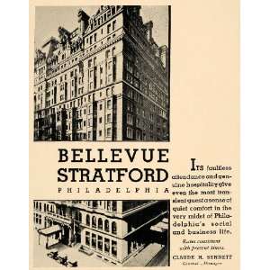   Stratford Hotel   Original Print Ad 