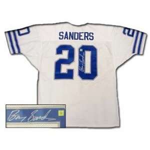  Barry Sanders Signed Authentic Style Lions White Jersey 